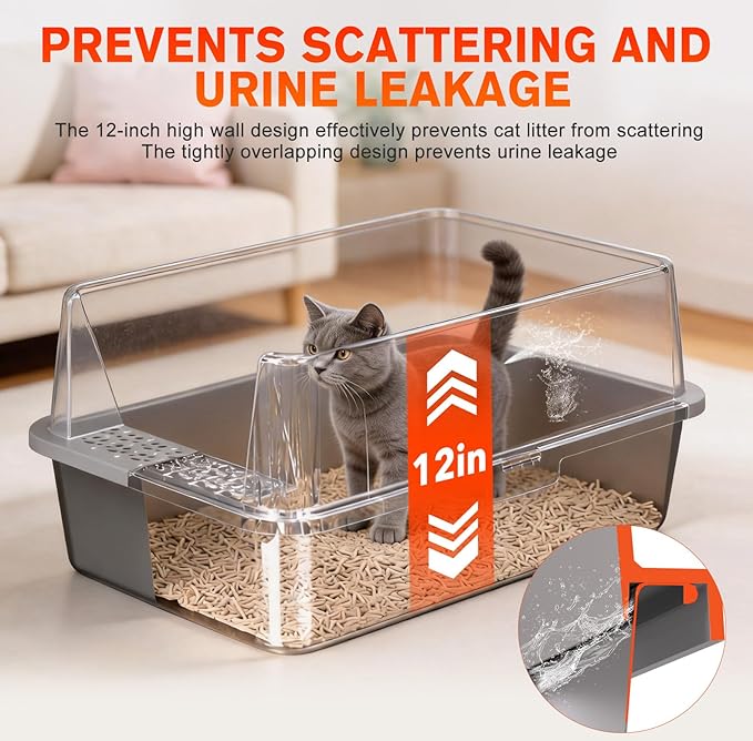2PACK Stainless Steel Litter Box, Metal Litter Boxs - Image 3