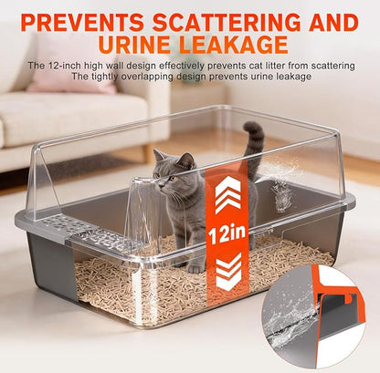 2PACK Stainless Steel Litter Box, Metal Litter Boxs - Image 3