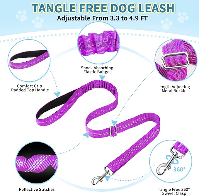 Lukovee No Pull Dog Harness and Leash Set, Soft Padded Small Dog Harness - Image 3