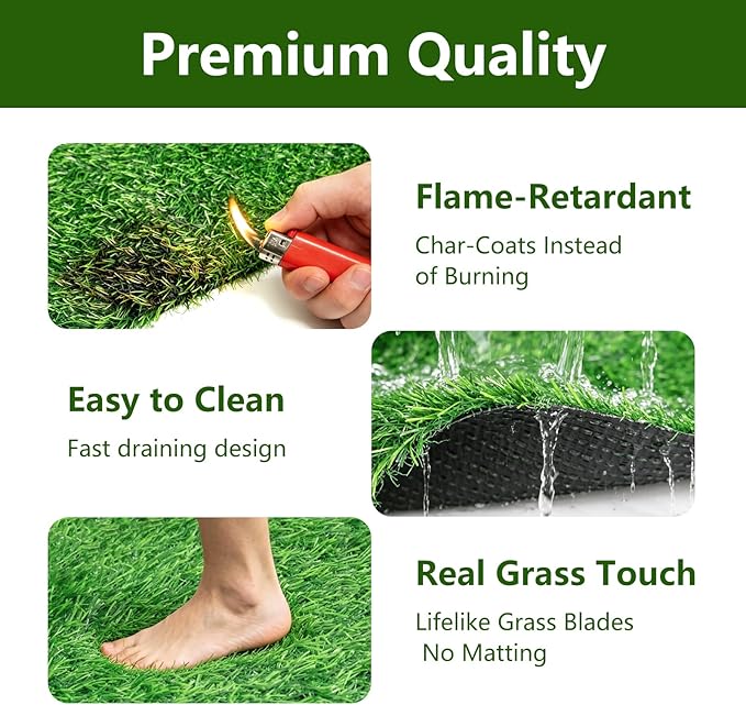Artificial Grass Rug 5FT x 10FT – UV & Wear Resistant, Pet-Friendly Artificial - Image 4