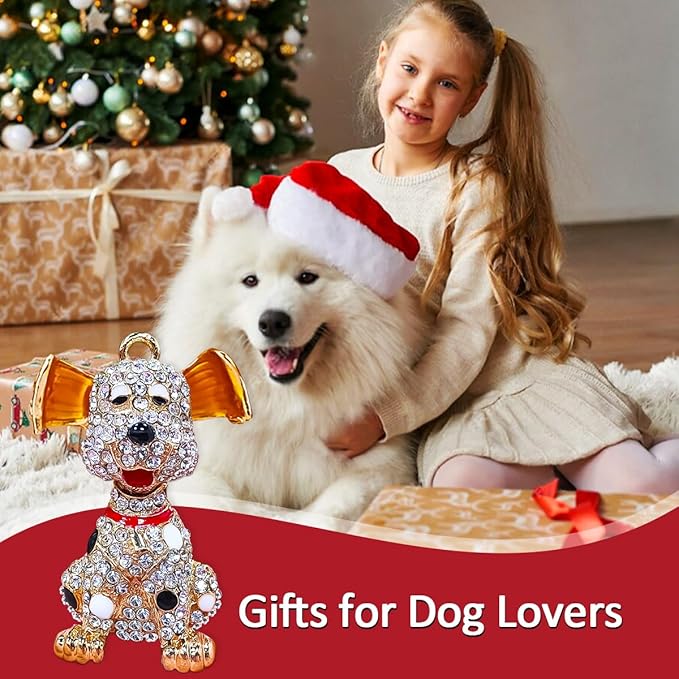 Dog Ornaments for Christmas Tree, Handmade Metallic Ornament - Image 3