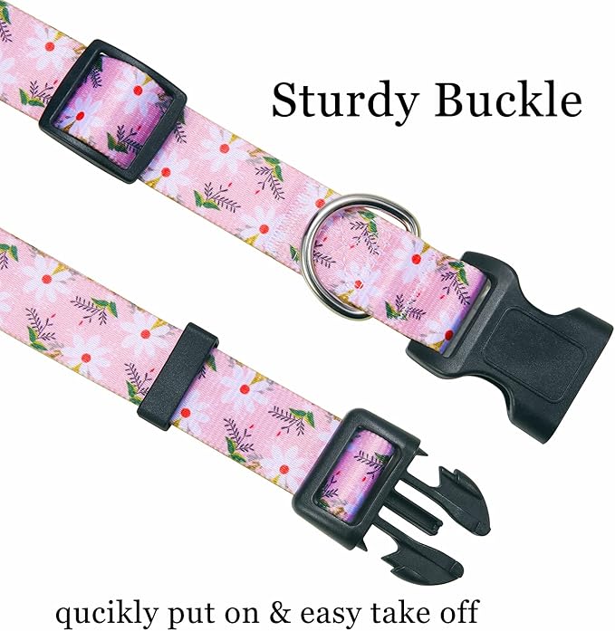Mihqy Dog Collar with Bohemia Floral Tribal Geometric Patterns - Image 4