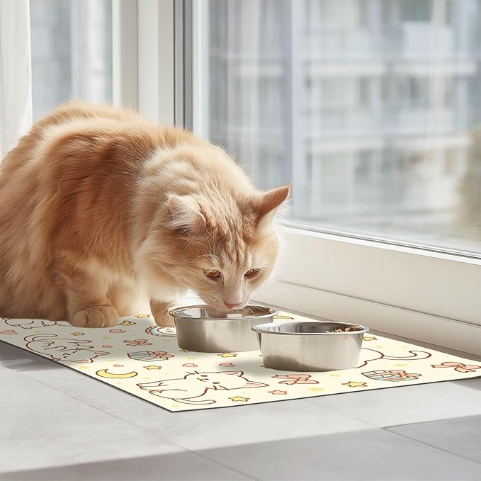 HOMETITUTE Cute Sweet Cat Food Mat - Image 3