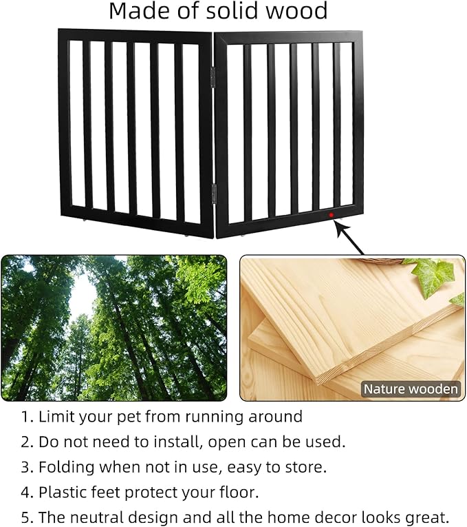 Dog Gate Indoor, Freestanding Dog Fence - Image 6