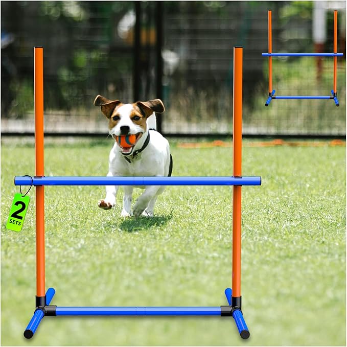 4Set Dog Agility Jumps Hurdle Course Training Equipment - Image 4