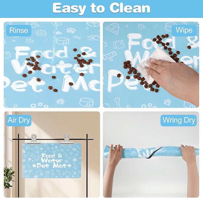 Pet Feeding Mat, Dog Cat Mat for Food and Water, Dog Bowl Waterproof Placemat - Image 5