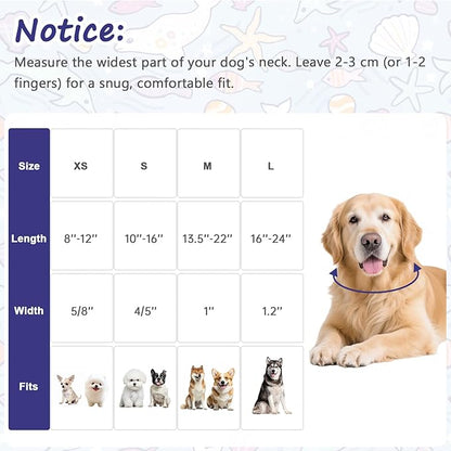 Cute Ocean Themed Dog Collar, Cotton Adjustable Pet Collar - Image 2