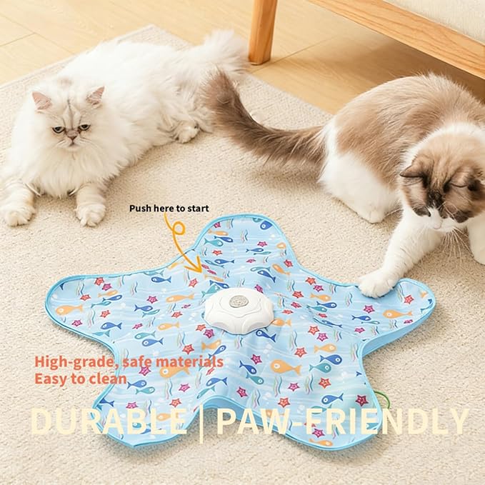 Automatic Cat Toy Mat with Bird Chirps, 3 Touch Modes Hide and Seek Interactive - Image 7