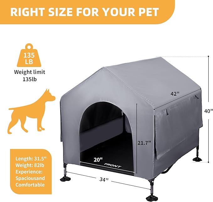 42" Dog House Outdoor Indoor - Image 4