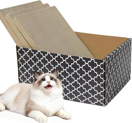 Cardboard Cat Scratcher Box by WDZZHOT