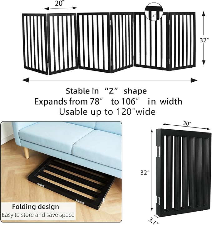 Dog Gate Indoor, Freestanding Dog Fence - Image 7