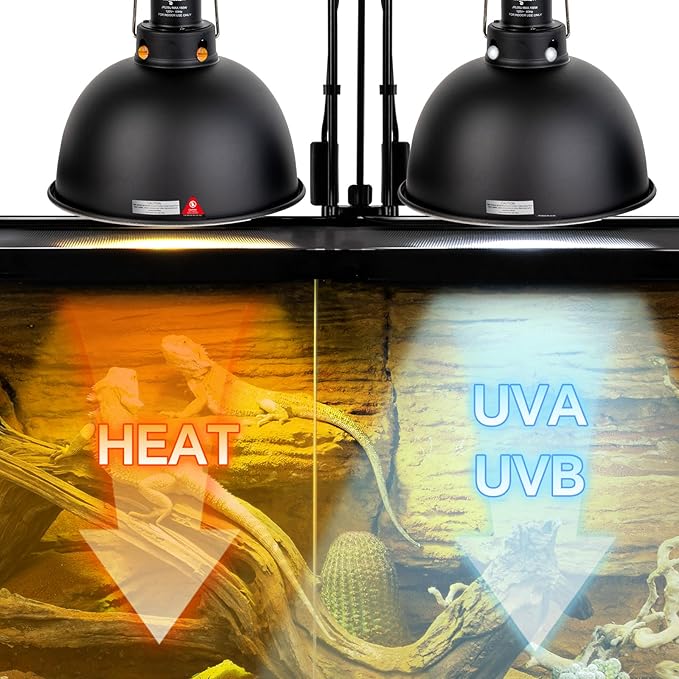 2 Pack Reptile Light Fixture, 8.5in Deep Dome Reptile Lamp Fixture, Optical - Image 5