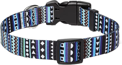 Mihqy Dog Collar with Bohemia Floral Tribal Geometric Patterns - Image 2