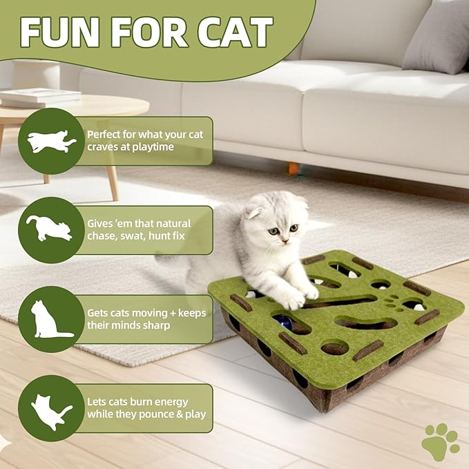 Interactive Soft Felt Cat Puzzle Toy - Image 6