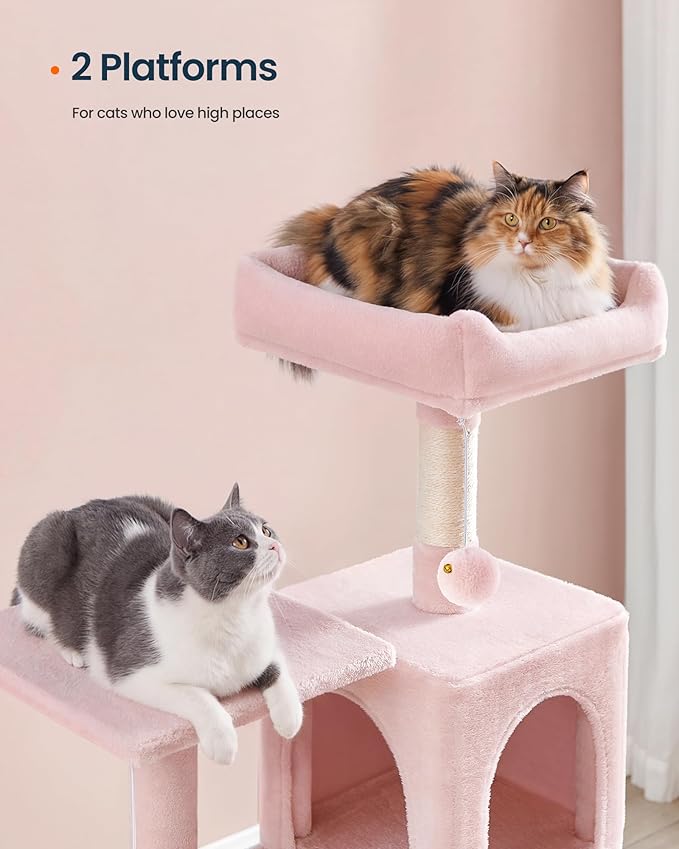 SONGMICS HOME Cat Tree for Indoor Cats, Hammock and Condo - Image 3