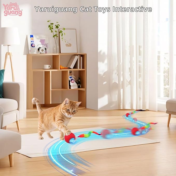 Speedy Tail 2.0 Cat Toy – 2 Replaceable Tails, Controllable Chirping, Motion - Image 7