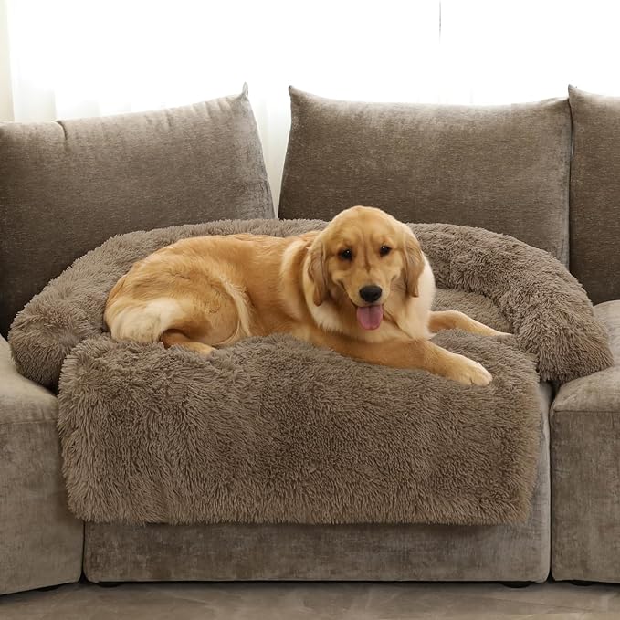 Calming Dog Bed Fluffy Plush Dog Mat by GGIB