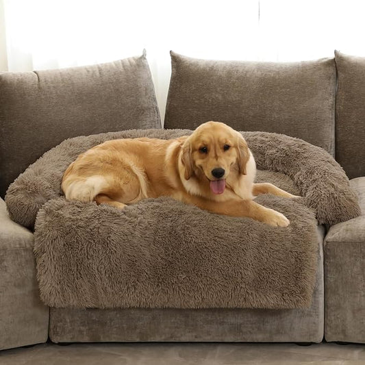 Calming Dog Bed Fluffy Plush Dog Mat by GGIB
