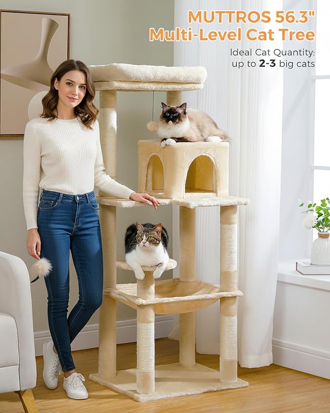 MUTTROS Cat Tree for Large Cats Adult - Image 5