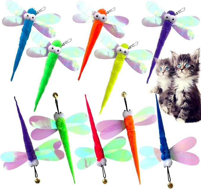 AcceLeah Cat Worm Toy Refills Cats Teaser Toys Worms and Dragonfly Refill by AcceLeah