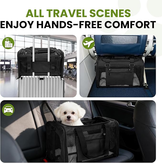 Expandable Cat Carrier Airline Approved Soft-Sided Pet Travel Carrier - Image 8