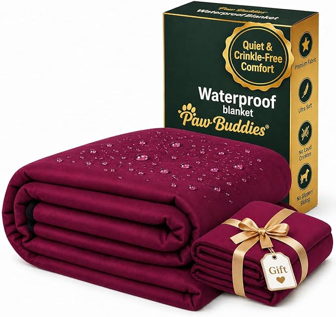 Paw Buddies Premium Waterproof Blanket 80"x90" Velvet-Feel Reversible Throw – by PAwBuddies