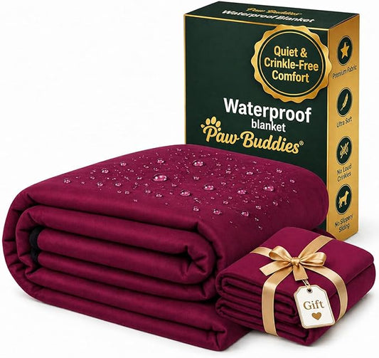 Paw Buddies Premium Waterproof Blanket 80"x90" Velvet-Feel Reversible Throw – by PAwBuddies