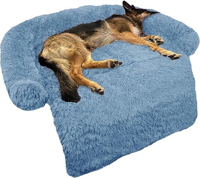 GGIB Calming Dog Bed Fluffy Plush Dog Mat by GGIB