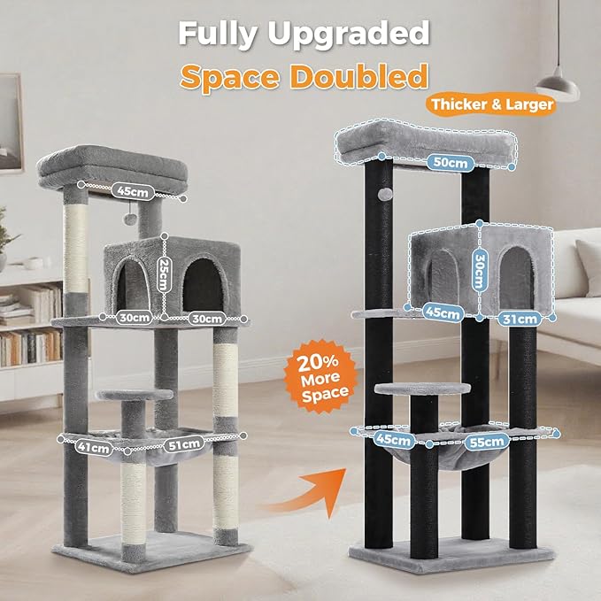 MUTTROS Large Cat Tree with Reinforced Scratching Posts - Image 5