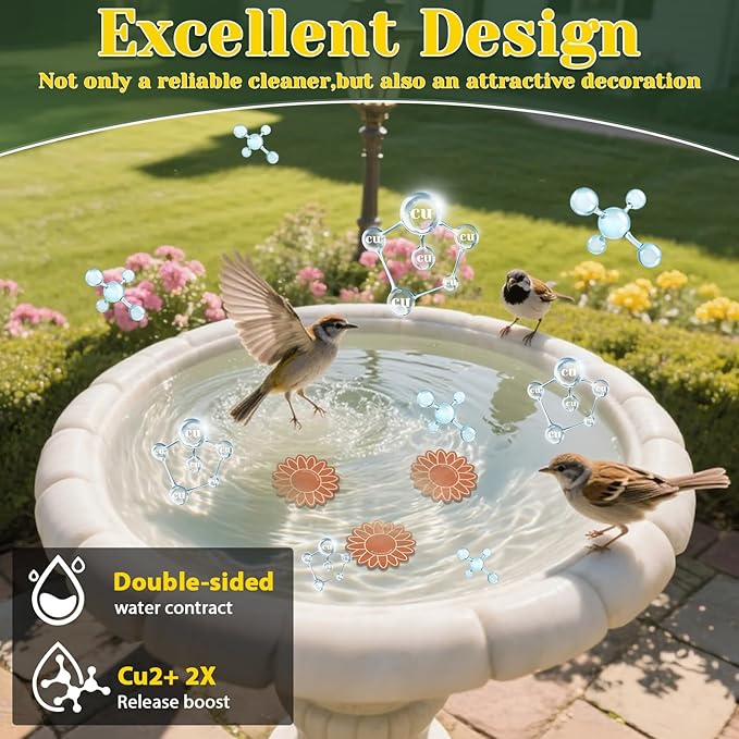 3Pcs Bird Bath Copper Purification Disk 99.99% Pure Copper Water Cleaning Discs - Image 6