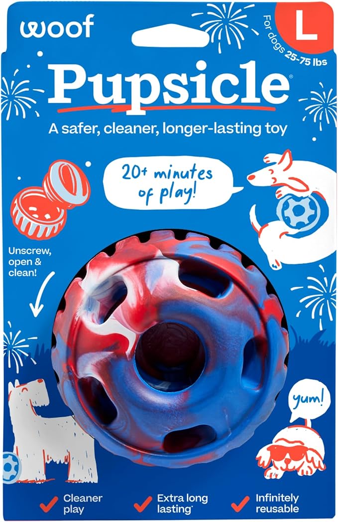 WOOF Pupsicle - Long-Lasting Interactive Dog Ball Toy to Keep Your Pup Busy and by Woof