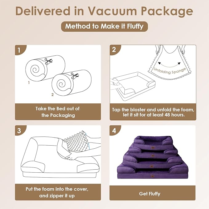 EHEYCIGA Orthopedic Dog Beds for Large Dogs, Waterproof Memory Foam Large Dog - Image 3