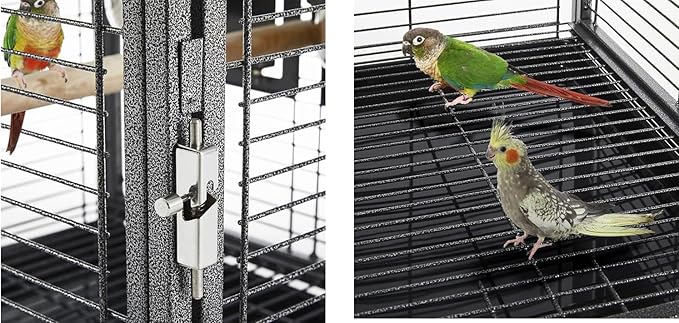 Deluxe Portable Durable Wrought Iron Bite-Proof Bird Travel Parrot Vet Carrier - Image 9