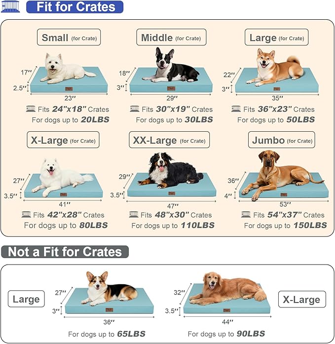 Outdoor Orthopedic Dog Bed for Extra Large Dogs, XL Waterproof Flat Pet Bed - Image 2
