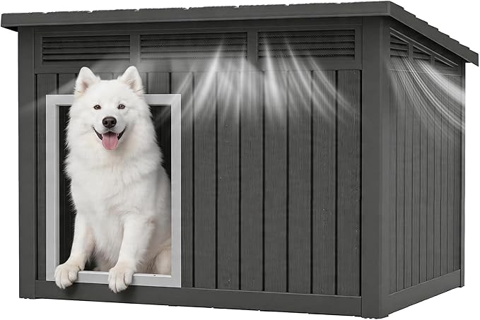Fancyango Large Dog House with Removable Roof - Image 2