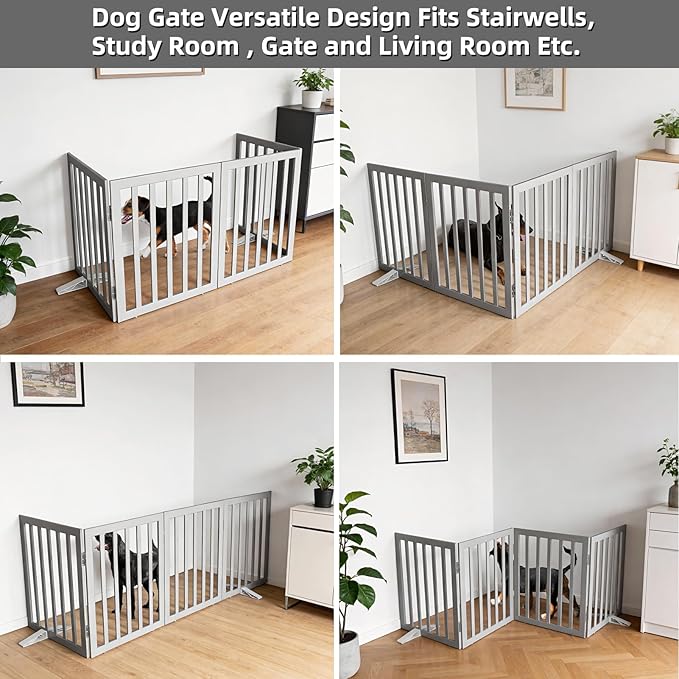 Dog Gate Indoor, Freestanding Dog Fence - Image 4