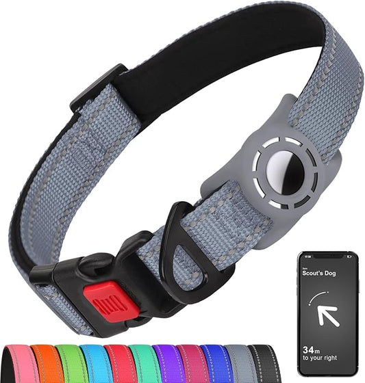 AirTag Dog Collar with AirTag Holder Compatible by Erbine
