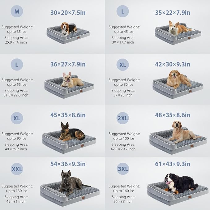 BFPETHOME Orthopedic Dog Bed for Extra Large Dogs-Big Waterproof Sofa Dog Bed - Image 2