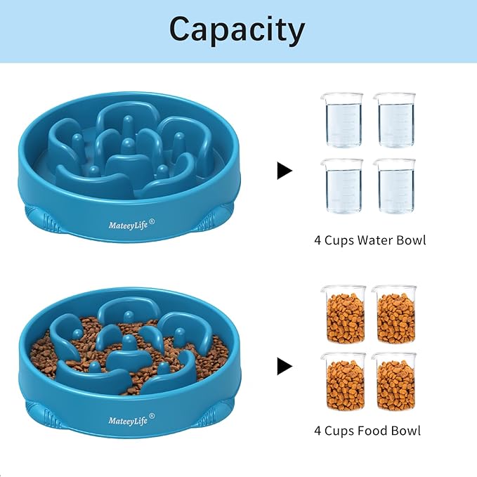 MateeyLife Large Slow Feeder Dog Bowls, Anti-Choking Puzzle Dog Food Bowls - Image 5