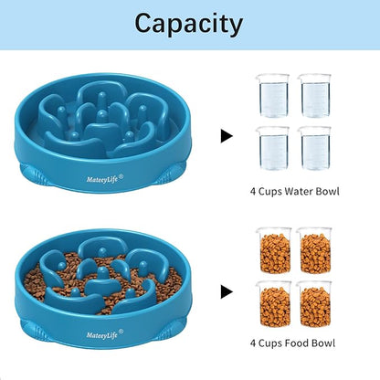 MateeyLife Large Slow Feeder Dog Bowls, Anti-Choking Puzzle Dog Food Bowls - Image 5