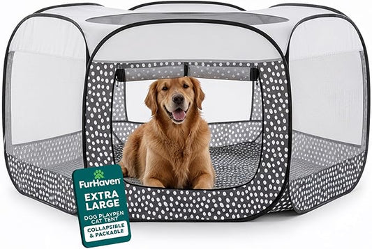 FurHaven Soft-Sided Dog & Cat Playpen, Portable Foldable Indoor & Outdoor Pet by FurHaven