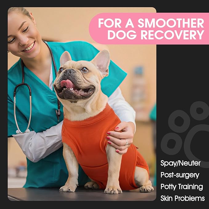 FUAMEY Dog Recovery Suit Male, Dogs Surgery Neuter Suits Puppy Spay Shirts - Image 3