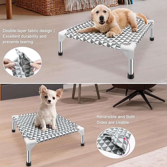 Kuntrust Elevated Outdoor Dog Bed Updated Raised Pet Cot Cooling Puppy Bed - Image 3