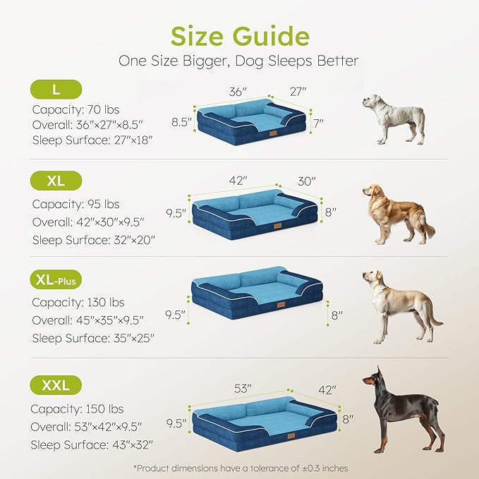 CWAWZ Extra Large Dog Bed, Orthopedic Dog Bed - Image 8
