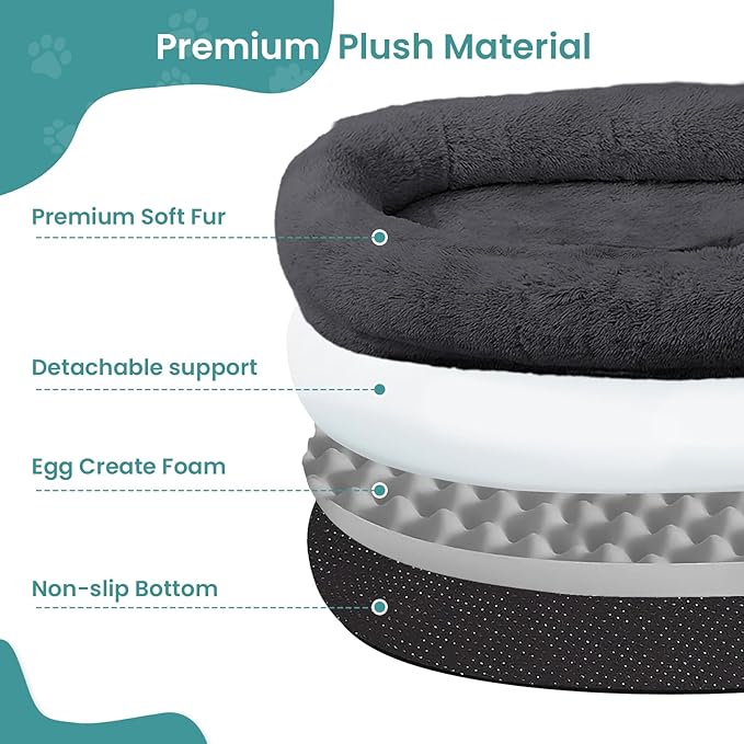 JOLLYVOGUE Human Dog Bed for Adults and Pets, Ultra-Soft Plush Giant Dog Bed - Image 6