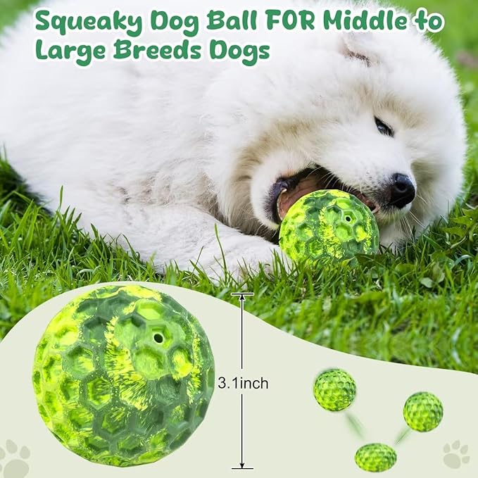 Tough Dog Chew Toys for Aggressive Chewers, Indestructible Dog Balls for - Image 2