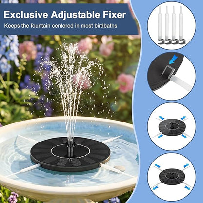 Mademax Solar Bird Bath Fountains, Upgrade 1.4W Solar Fountain Pump - Image 3