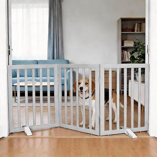 Dog Gate Indoor, Freestanding Dog Fence by SFJC
