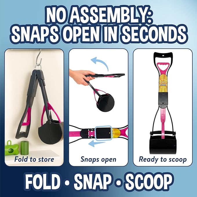 Bodhi Dog Complete Poo Pack- 24" Pooper Scooper, Poop Bags, & Waste Bag Holder - Image 5