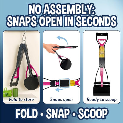 Bodhi Dog Complete Poo Pack- 24" Pooper Scooper, Poop Bags, & Waste Bag Holder - Image 5